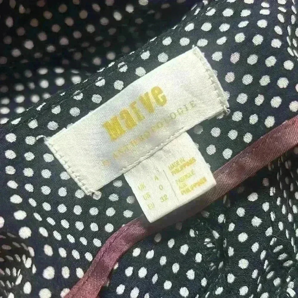 Maeve by Anthropologie Black White Polka Dot Plus Pockets Wide Leg Pants 0 - Picture 13 of 13